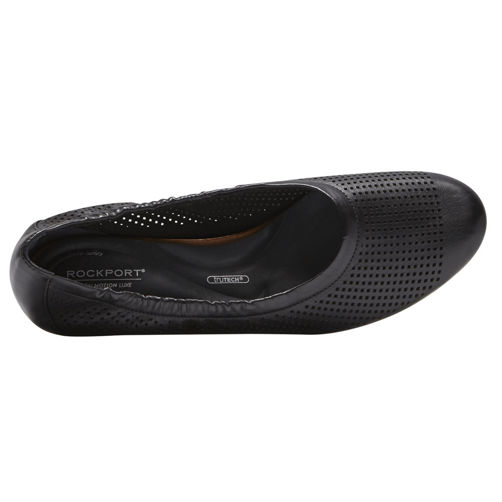 Rockport Singapore Womens Slip-On - Total Motion Perf Luxe Black - MD3489076